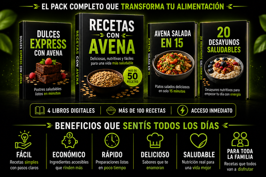 🥣 Recetas con Avena: +100 recetas fáciles, rápidas y económicas
